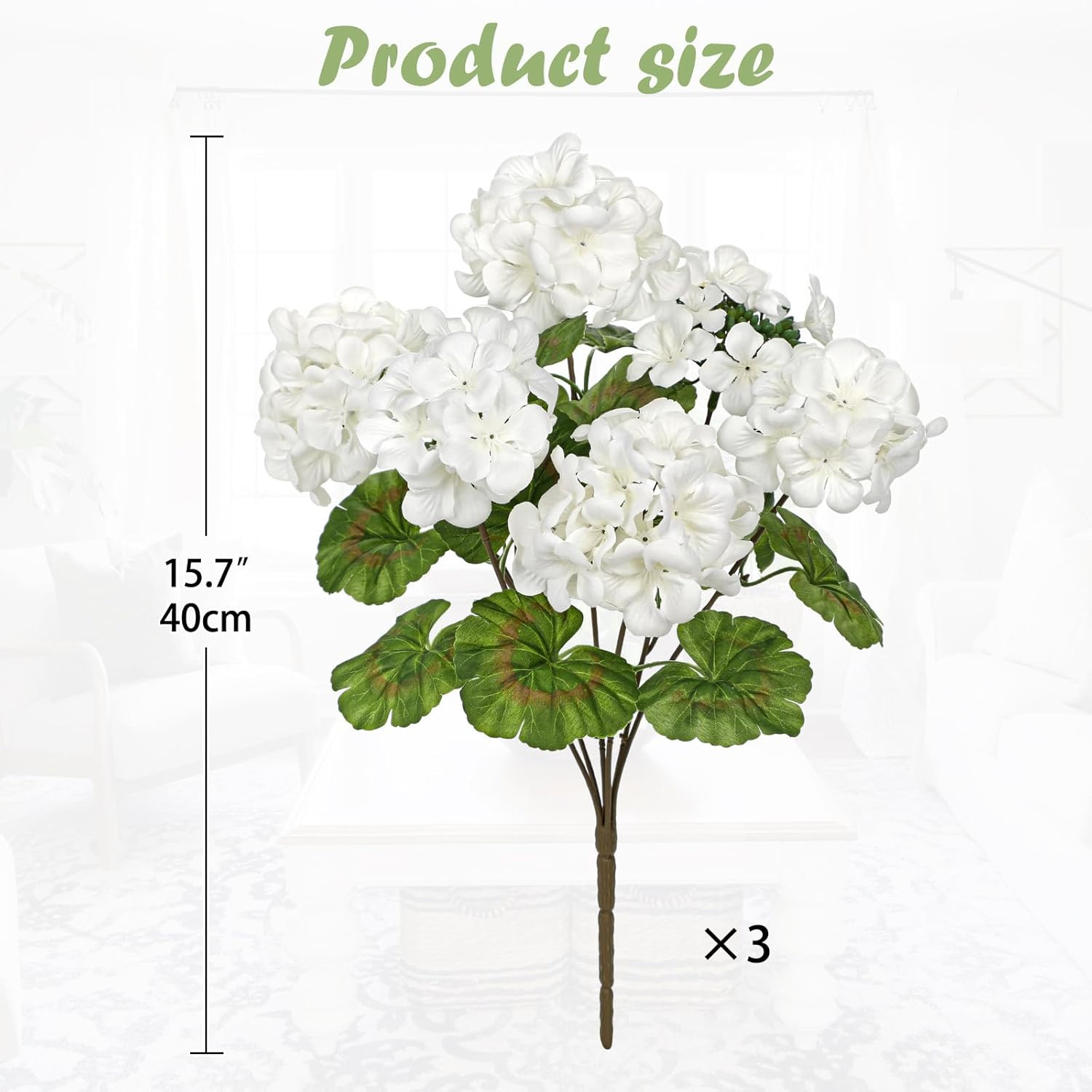 Briful Artificial Geraniums for Outdoor, Realistic Silk Flowers Plants, Weather-Resistant, Faux F... | Amazon (US)