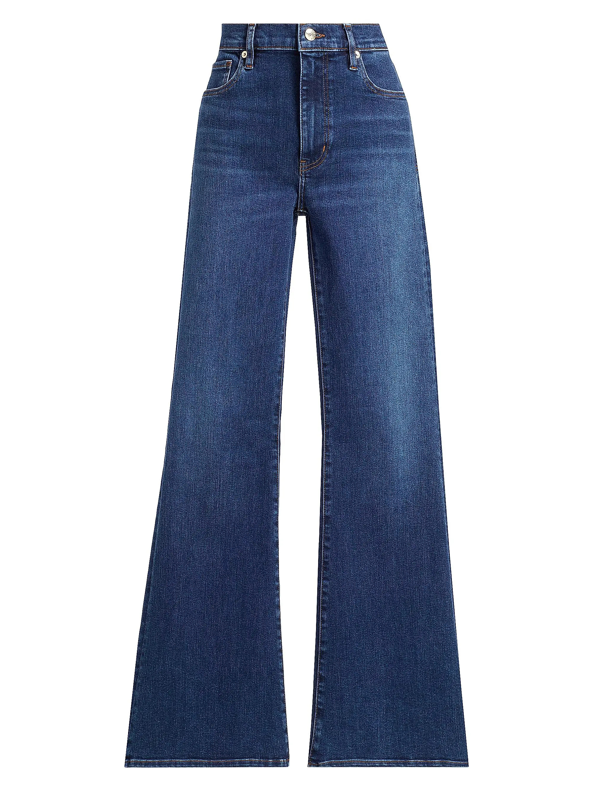 FRAME The Icon Mid-Rise Stretch Flare Jeans | Saks Fifth Avenue | Saks Fifth Avenue