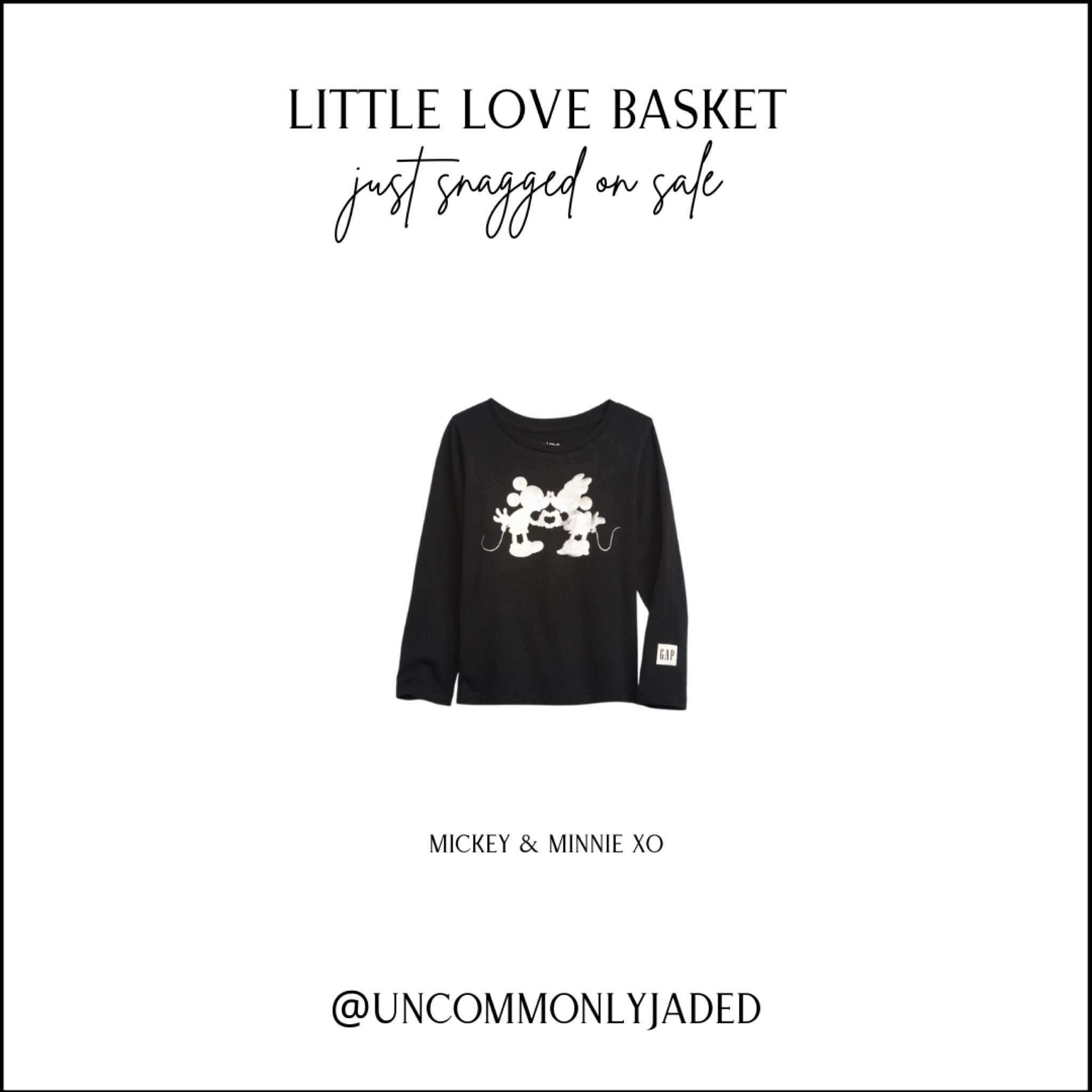 V A L E N T I N E / just snagged this cute lil Mickey & Minnie Mouse long sleeved organic cotton graphic tee on sale for jade’s little love basket ♥️🧺 

Valentines Day | baby gap | Disney 

#LTKsalealert #LTKkids #LTKunder50
