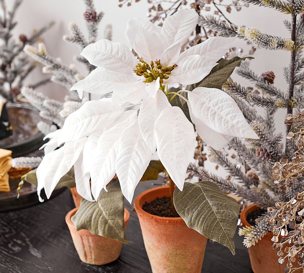 Faux Potted Poinsettias | Pottery Barn (US)