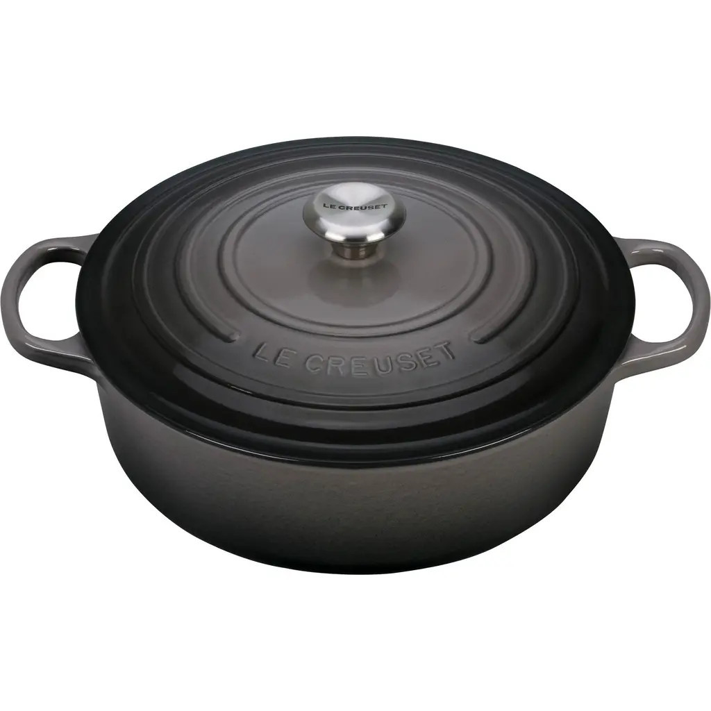 Le Creuset Signature 6 3/4-Quart Round Wide French/Dutch Oven in Oyster at Nordstrom | Nordstrom