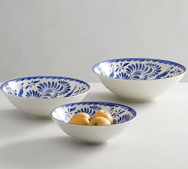 Puebla Outdoor Melamine Nesting Serving Bowls - Set of 3 | Pottery Barn (US)