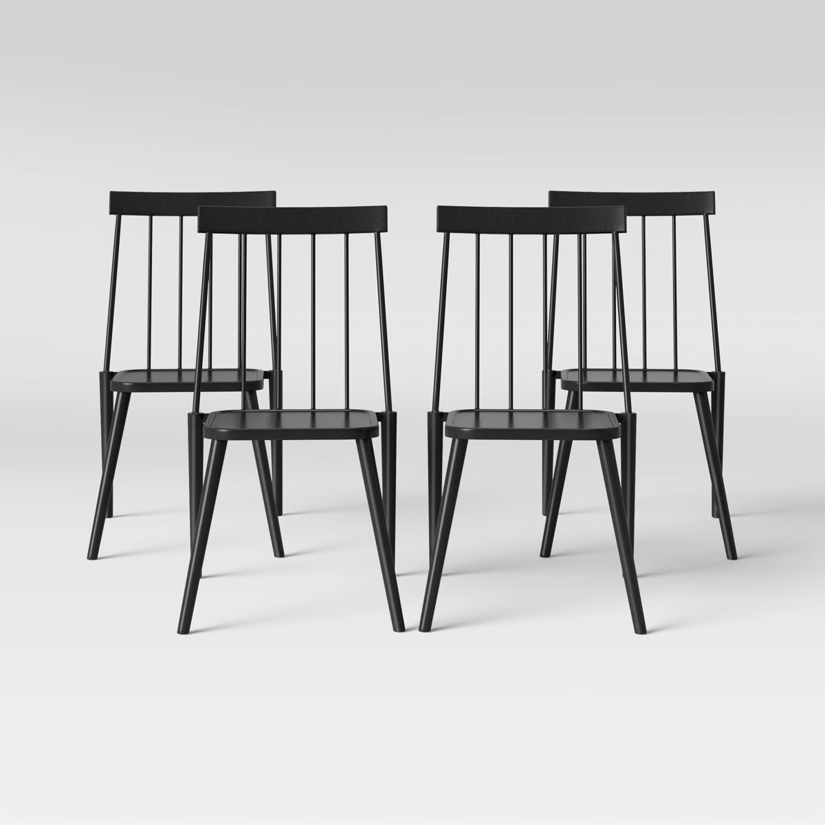 Windsor 4pk Patio Dining Chair - Black - Project 62™ | Target