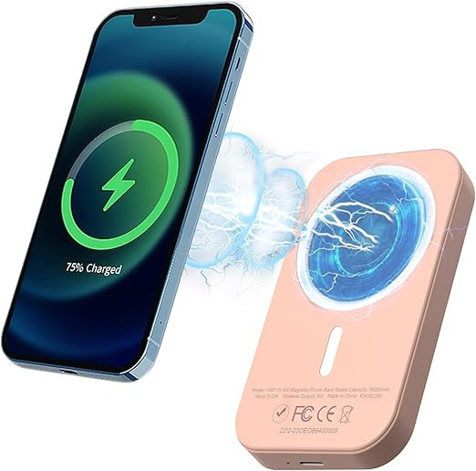 Magnetic Power Bank Battery Pack 10000mAh Wireless Portable Charger, Fast Charger, USB-C Cable, f... | Amazon (US)