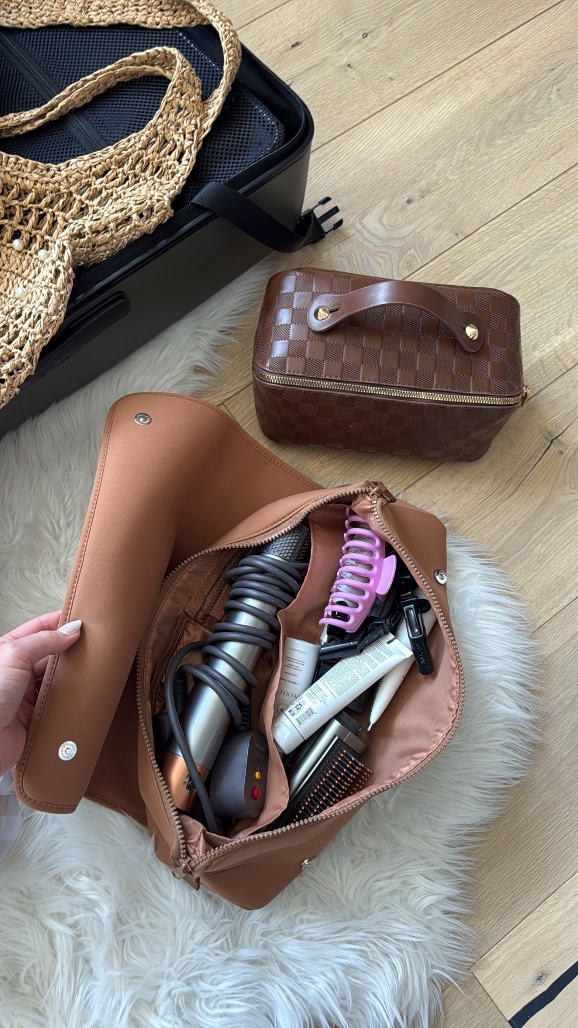 My favorite travel bags for skincare and hair care!💁🏻‍♀️

#LTKTravel #LTKBeauty