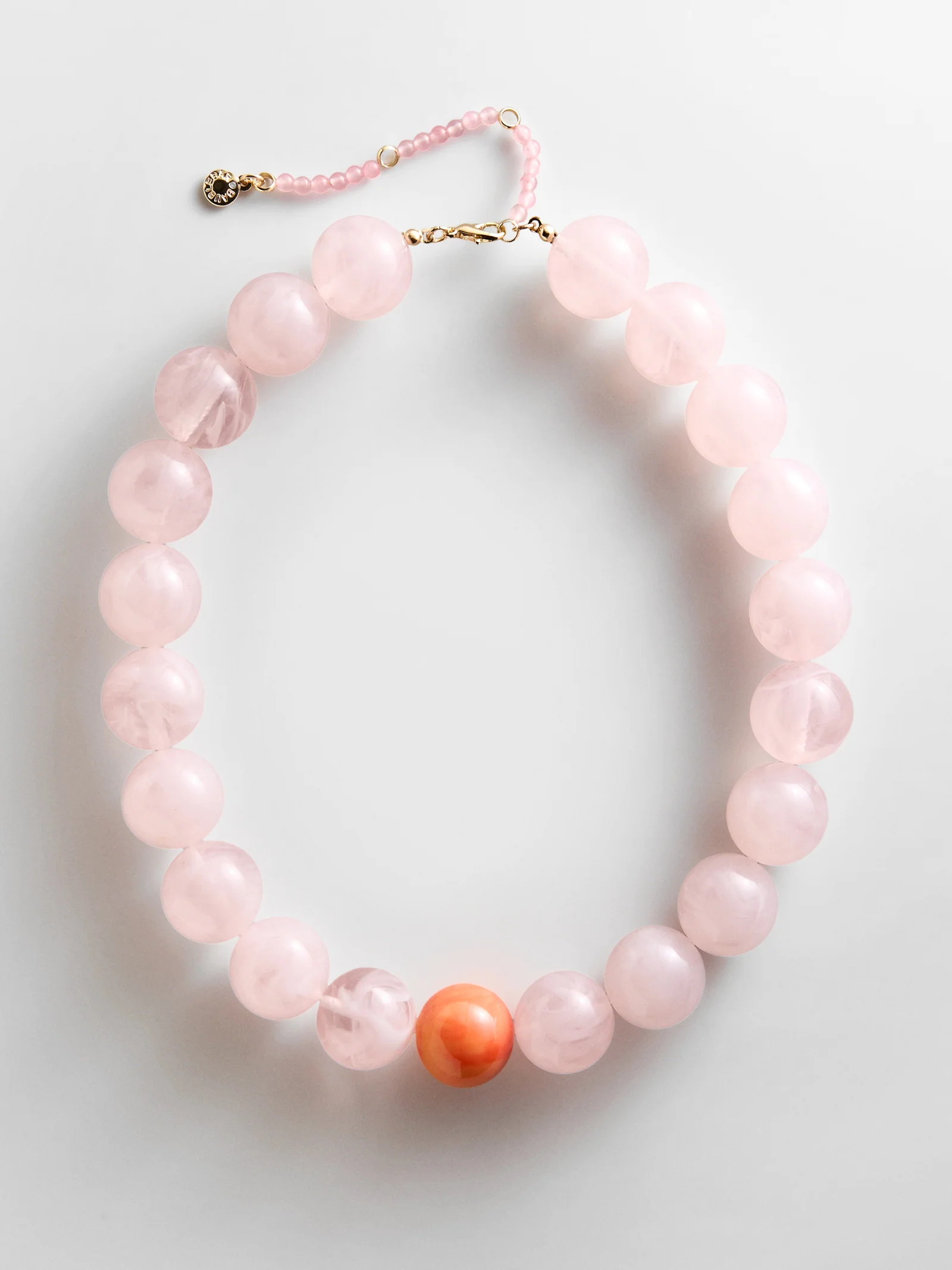 Jane Beaded Necklace - Rose Quartz/Carnelian | BaubleBar