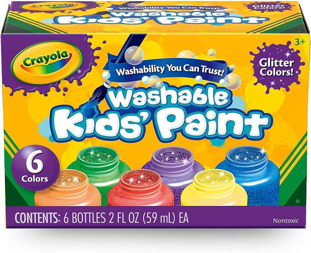 Crayola Washable Kids Paint Set (12ct), Classic and Glitter Paint for Kids, Arts & Crafts Supplie... | Amazon (US)