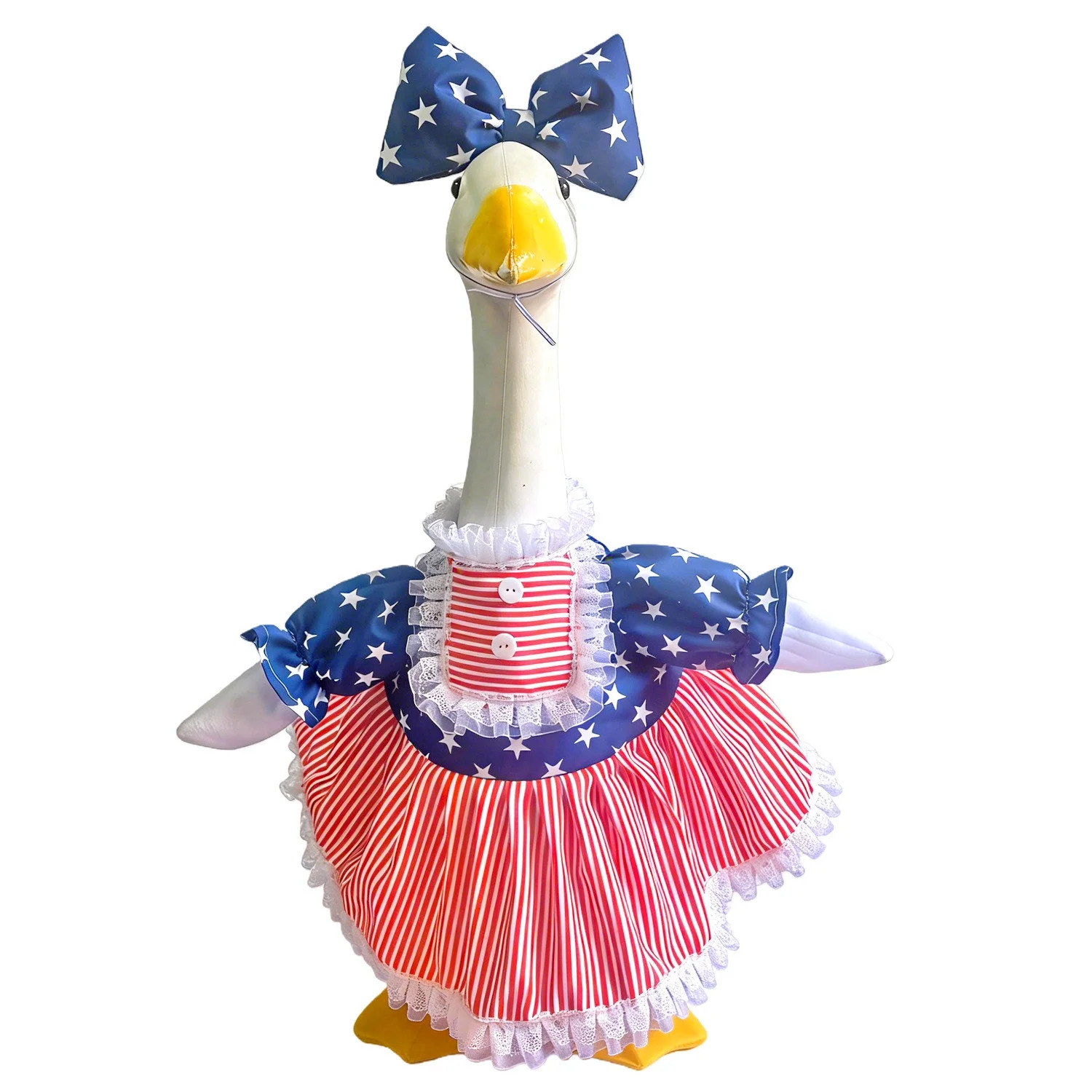 SHJHENG Independence Day Porch Goose Clothes Set, Patriotic Stars & Stripes Dress with Large Bow,... | Walmart (US)