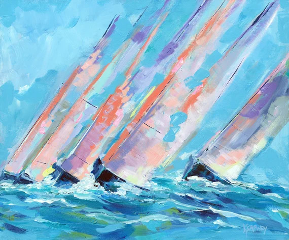 Summer Winds: Fine Art Giclee Sailing Print From Original | Etsy | Etsy (US)