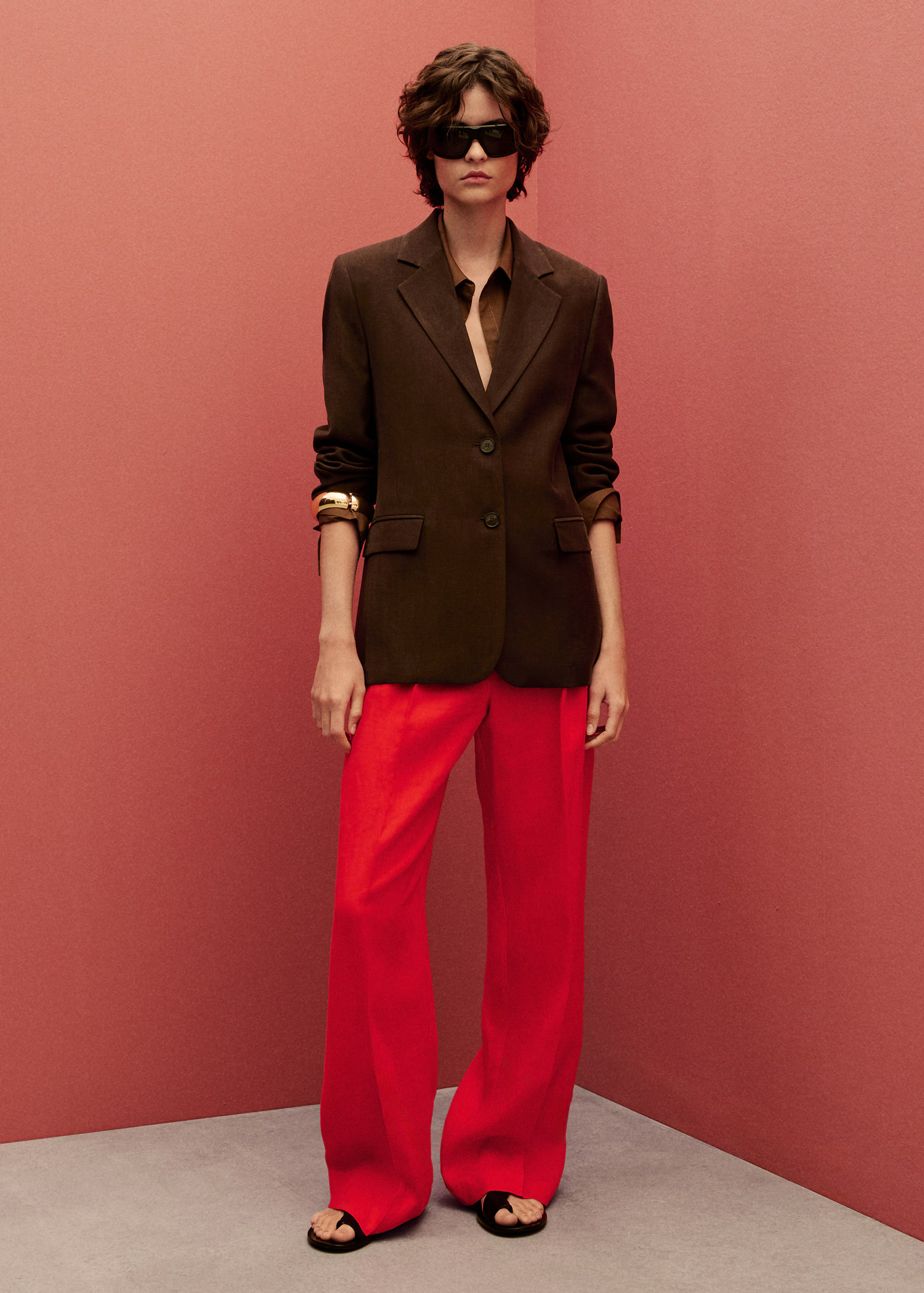 Straight-fit linen suit pants | Mango (US/MX/AU)