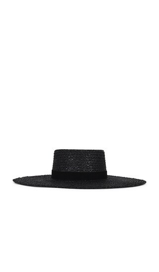 Lack of Color Mira Wide Boater Hat in Black. - size L | Revolve Clothing (Global)