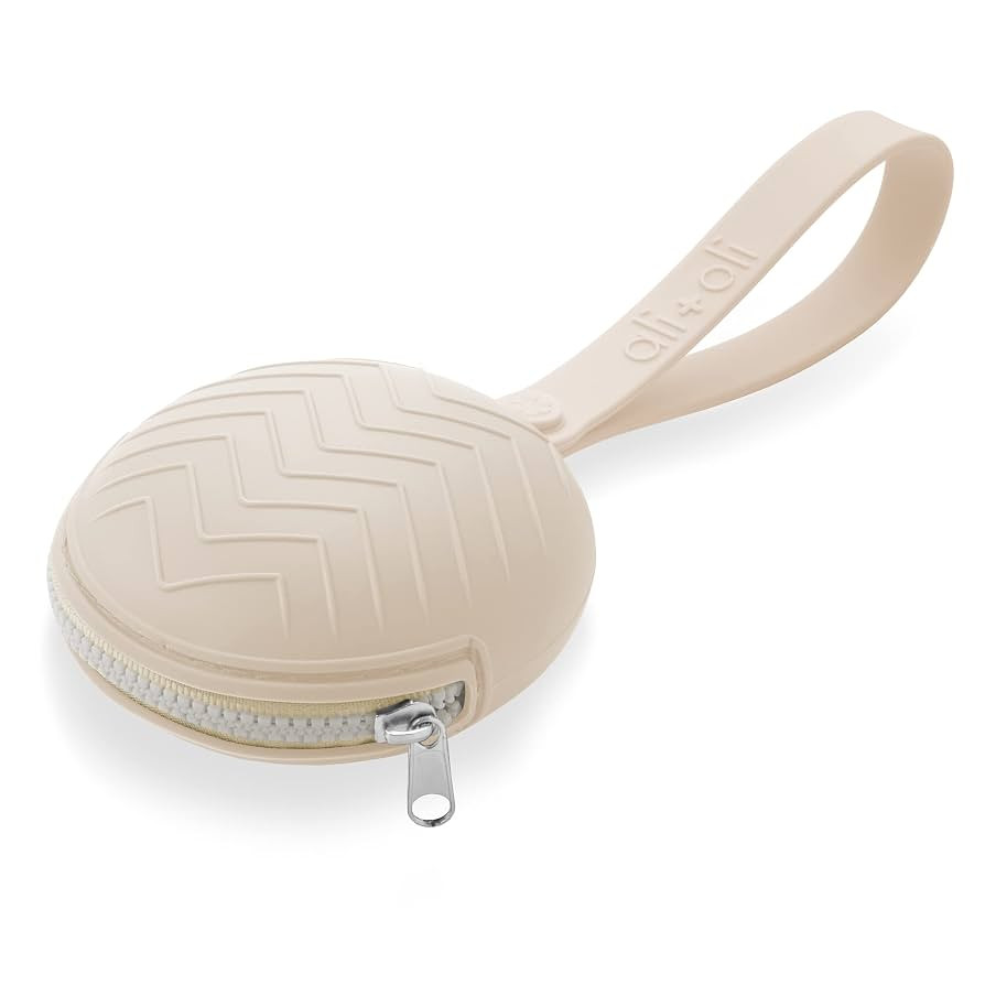 Ali+Oli Silicone Pacifier Case (Natural) 3" x 1.6" BPA-Free Newborn Pacifier Holder, Travel Baby ... | Amazon (US)