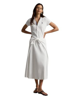 Tie Front Mesh Polo Dress | Bloomingdale's (US)