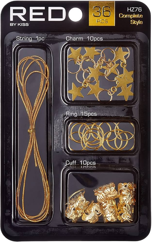 RED by KISS Hair Jewelry for Women Braids Dreadlock A Complete DIY Kit of Hair Charms Beads Cuffs... | Amazon (US)