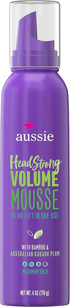 Aussie Headstrong Volume With Bamboo & Kakadu Plum Mousse, 6.0 Fl oz, 4.669 Fl oz | Amazon (US)