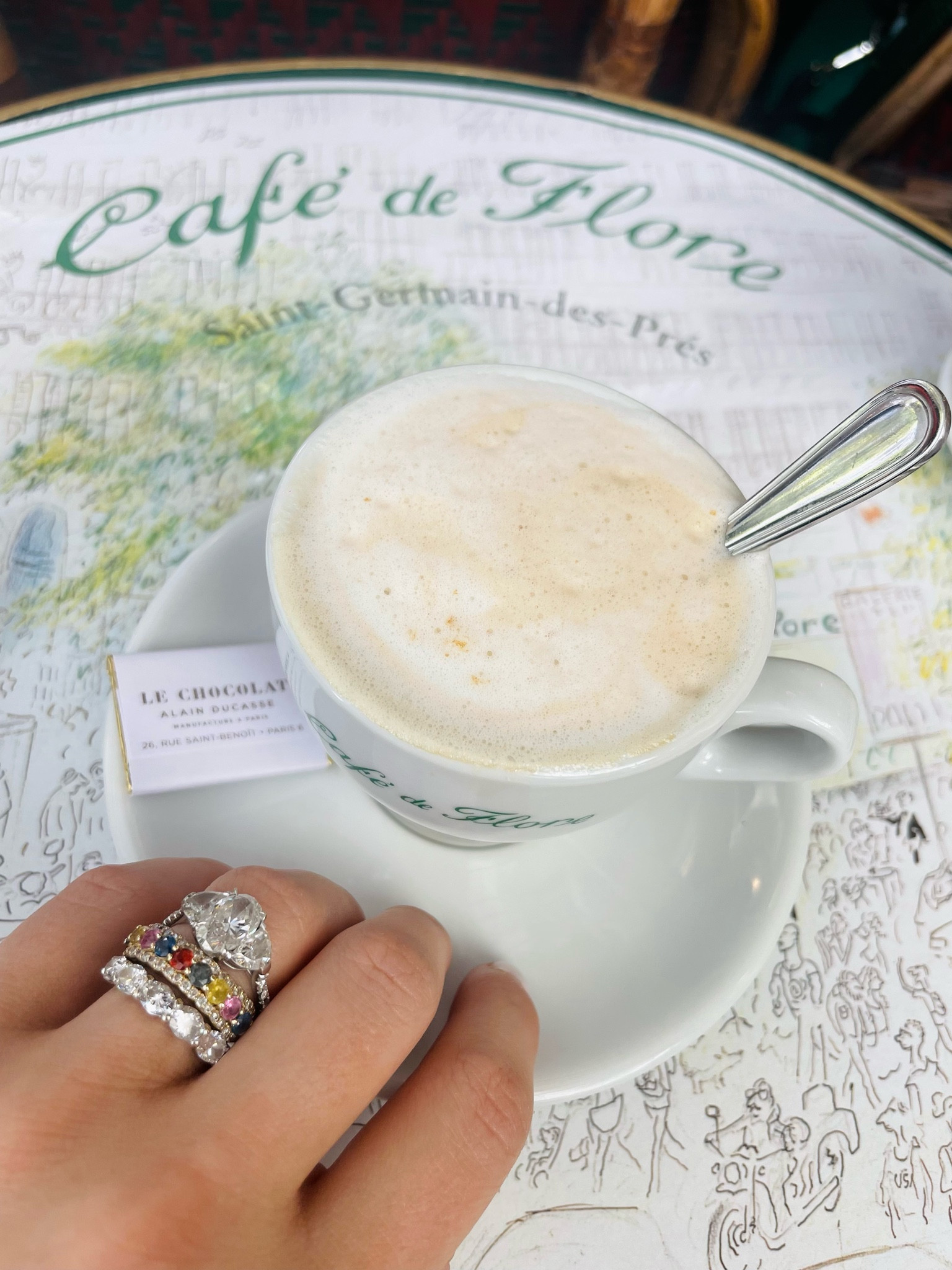 Love this pop of color in my ring stack. 🌈 