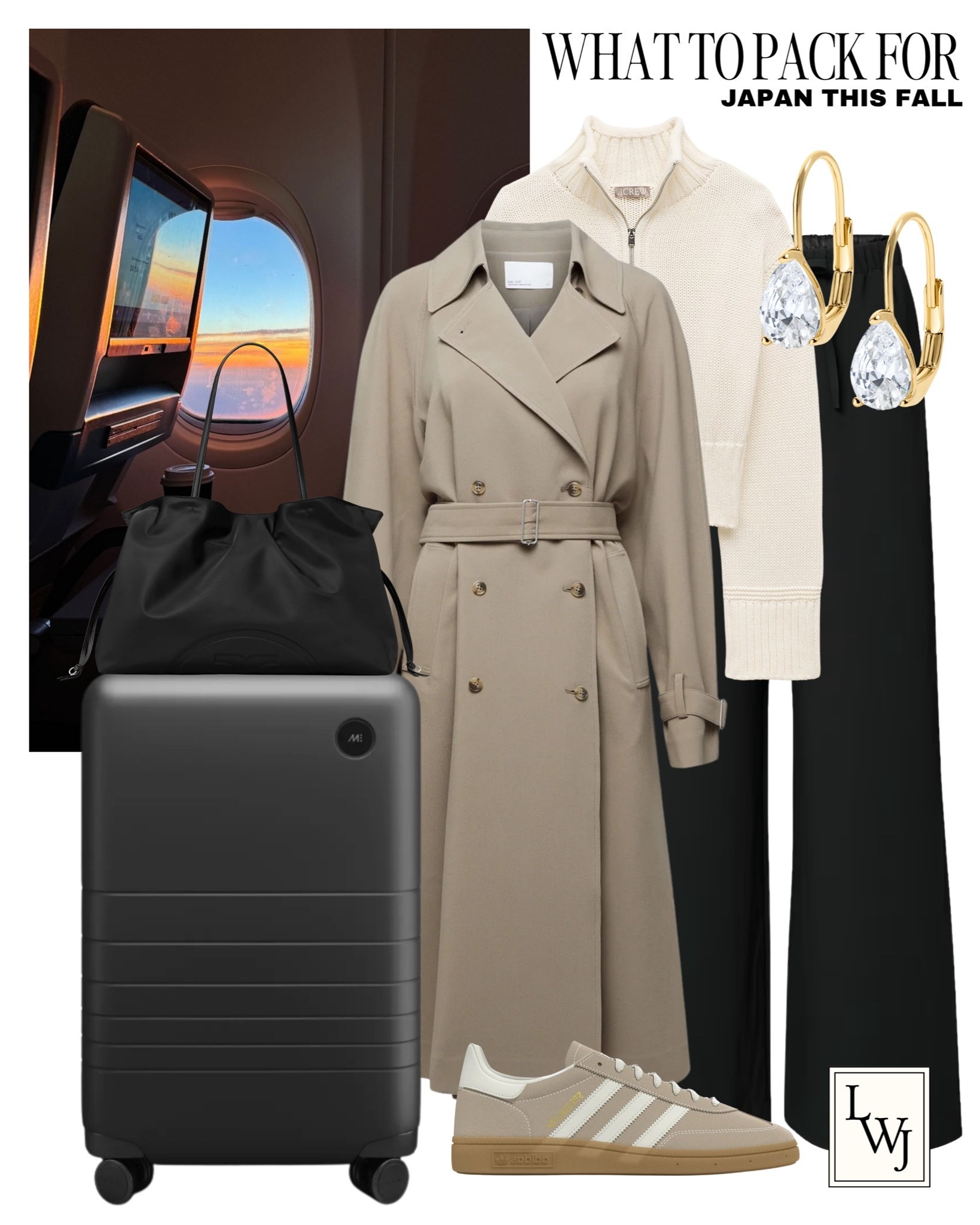 Japan outfit inspo 

travel capsule / airport outfit / fall style / style over 30 / city casual chic / banana republic jeans. /aritzia lodge pants / trench coat / jcrew tiny roolneck sweater / loafer outfits / sneaker outfits / funnel neck jackets

#LTKootd #LTKTravel