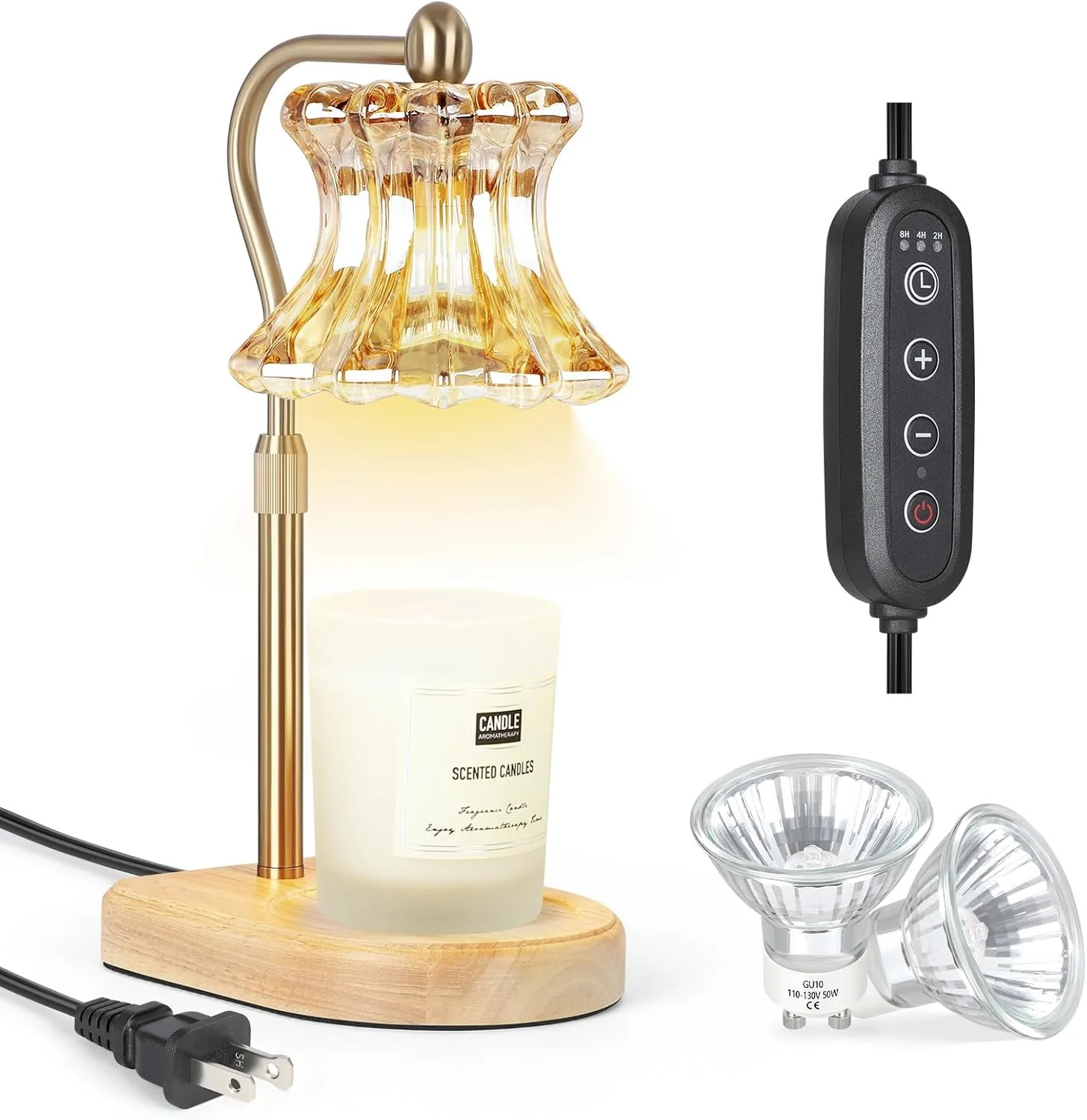 AstraMinds Candle Warmer Lamp, Electric Lamp Candle Warmer with 2 Bulbs, Vintage Glass Candle Lam... | Walmart (US)