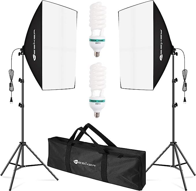 Yesker Softbox Lighting Kit 2pcs 20x28 inch Professional Photo Studio Photography Equipment Conti... | Amazon (US)