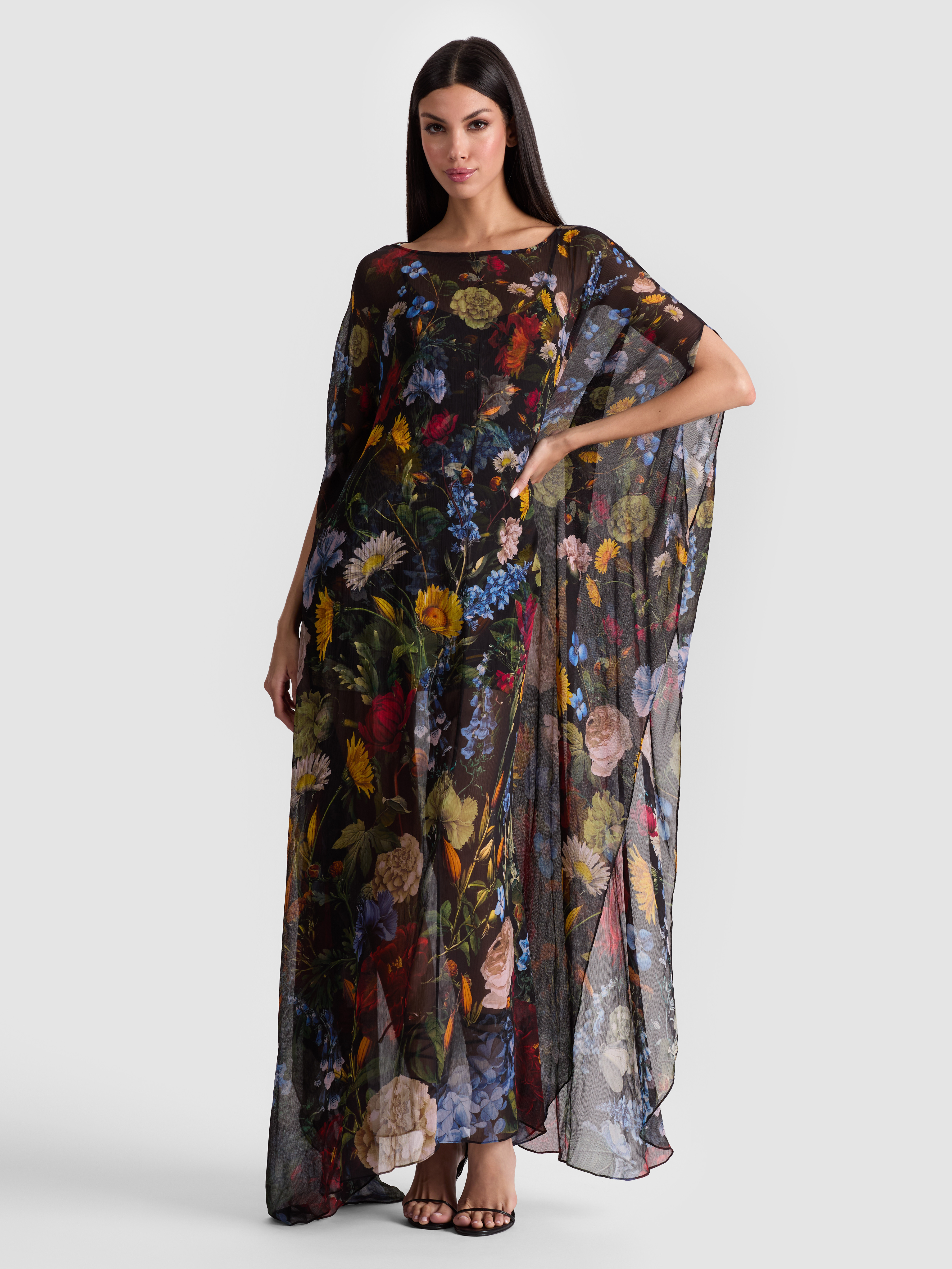 alice + olivia LINN CAPE MAXI DRESS | Alice + Olivia