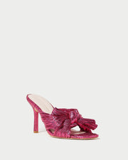 Claudia Fuchsia Pleated Bow Mule | Loeffler Randall