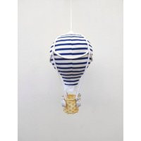 Navy & White Hot Air Balloon Travel Theme Nursery Decor | Etsy (US)