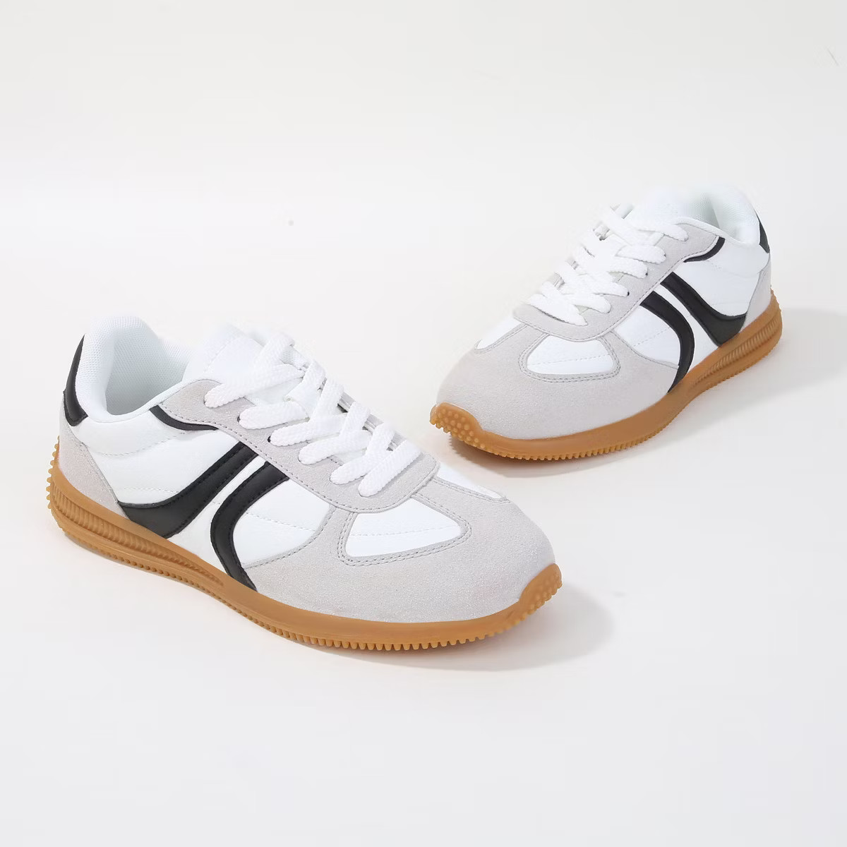 Berness Women's Lorna Stripe Suede Accents Retro Sneakers | Target