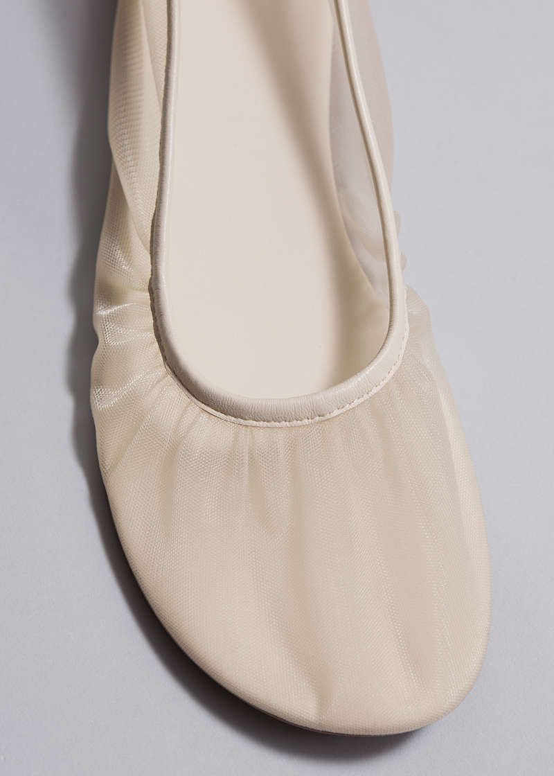 Leather-Trimmed Mesh Ballet Flats | & Other Stories (EU + UK)