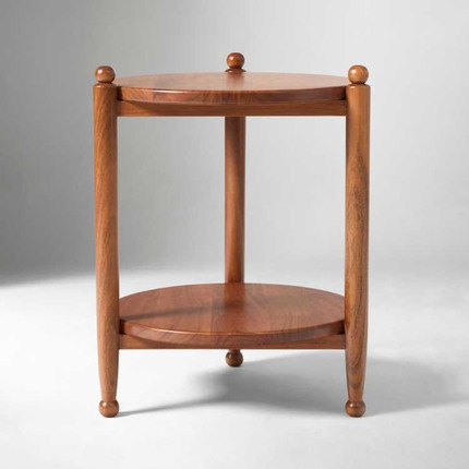 Click for more info about Pierce & Ward Wood Tiered Side Table (18")