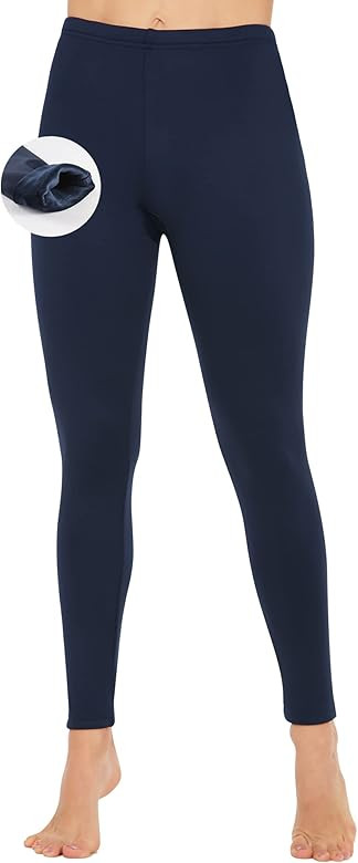 MANCYFIT Thermal Pants for Women Fleece Lined Leggings Underwear Soft Bottoms | Amazon (US)
