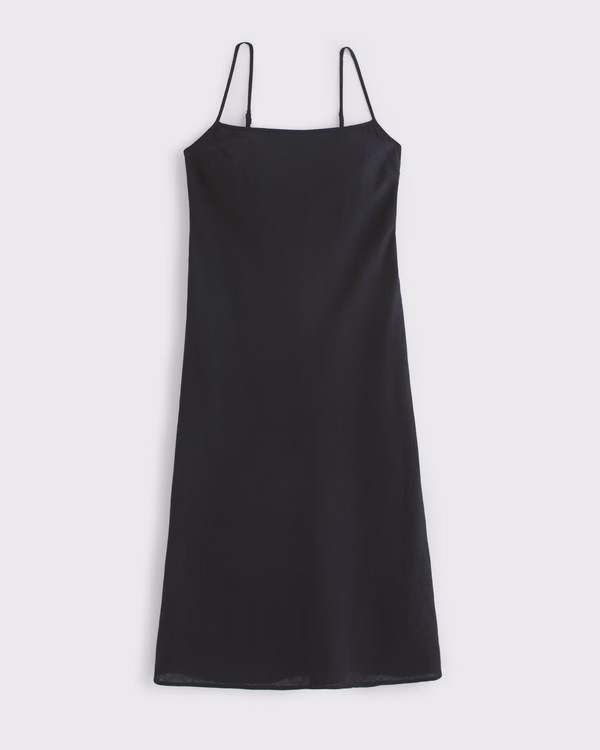 Women's The A&F Julia Slip Linen-Blend Midi Dress | Women's Dresses & Jumpsuits | Abercrombie.com | Abercrombie & Fitch (US)