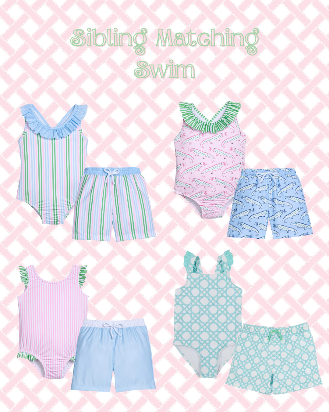 Sibling matching swim suits! 

 #LTKSeasonal #LTKSwim #LTKKids