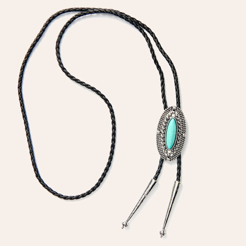 AndWest Antiqued Ride Along Turquoise & Rope Bolo Tie | Cavender's