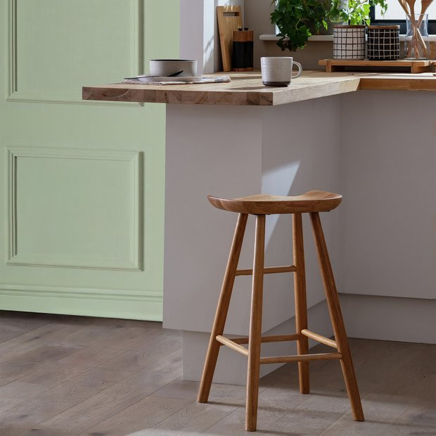 Buy Habitat Barnwell Oak Tall Stool - Natural | Bar stools | Argos | argos.co.uk