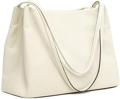 Kattee Leather Tote Bags for Women, Casual Shoulder Hobo Purses and Handbags, Top Magnetic Snap C... | Amazon (US)