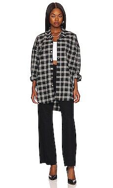 Denimist Button Front Shirt in Black Plaid from Revolve.com | Revolve Clothing (Global)