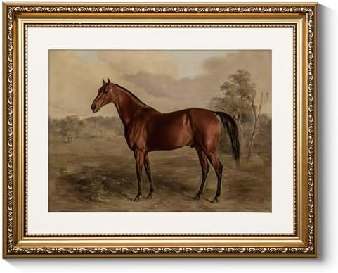 ARPEOTCY Vintage Gold Framed Horse Wall Art, Bedroom Bathroom Living Room Classic Horse Picture W... | Amazon (US)