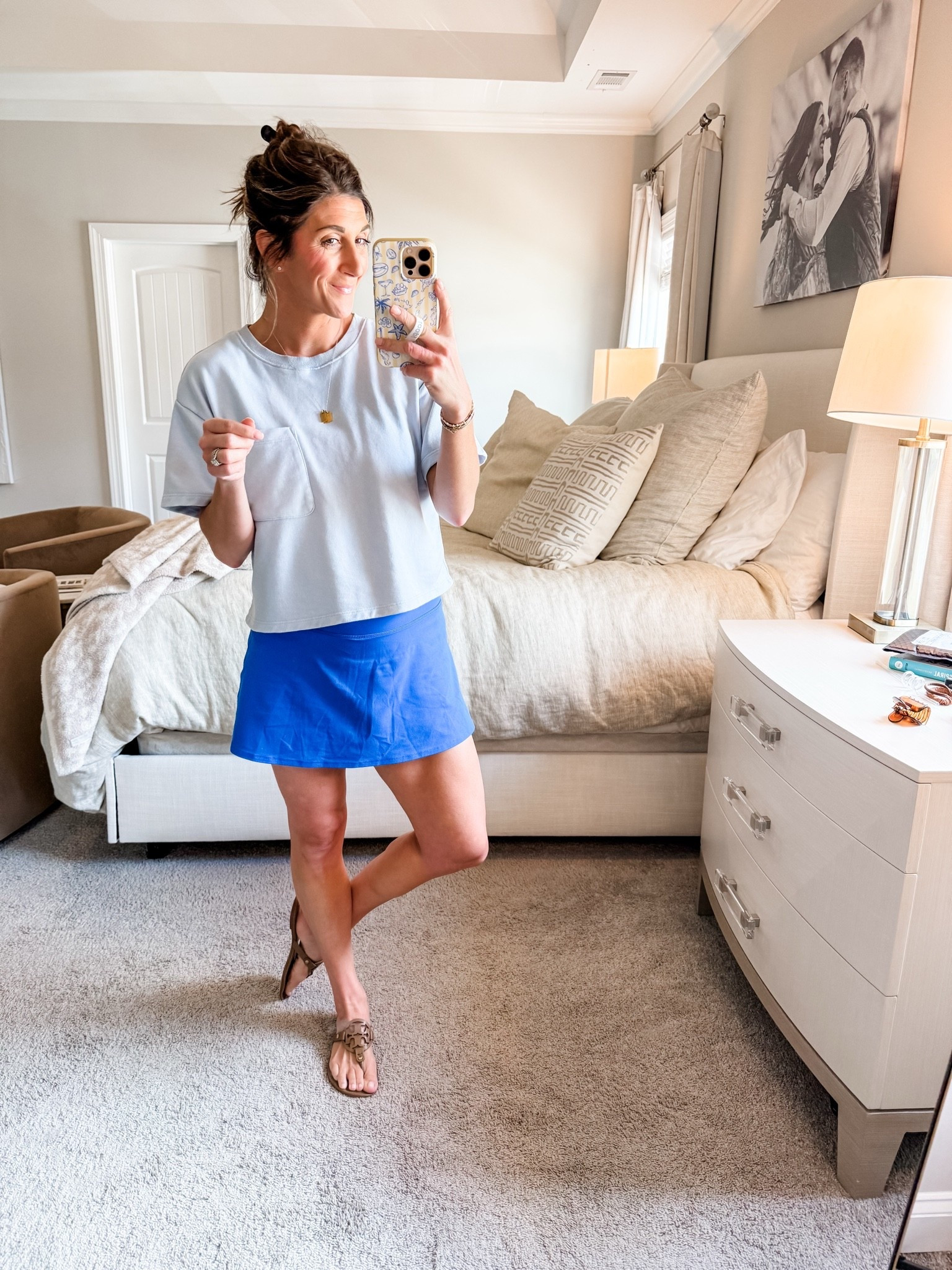 Top is on sale at Target. Wearing a small Grab the sweatpants to match! 

Skirt is CRZ yoga. Side small. Has biker shorts with pockets under. Super stretchy and $28!
 
Kitsch hair clips also linked!
Also linked necklaces and loopy too!

Loopy is 10% off code: watsonansley10

Sale | comfy | active | fit | fitness | athleisure | skirt | skort | athletic | tee | top | stretchy | daily | loopy phone case | Tory Burch millers | tiny tags | necklace | clips | kitsch | style

#LTKSaleAlert #LTKActive #LTKmomlife