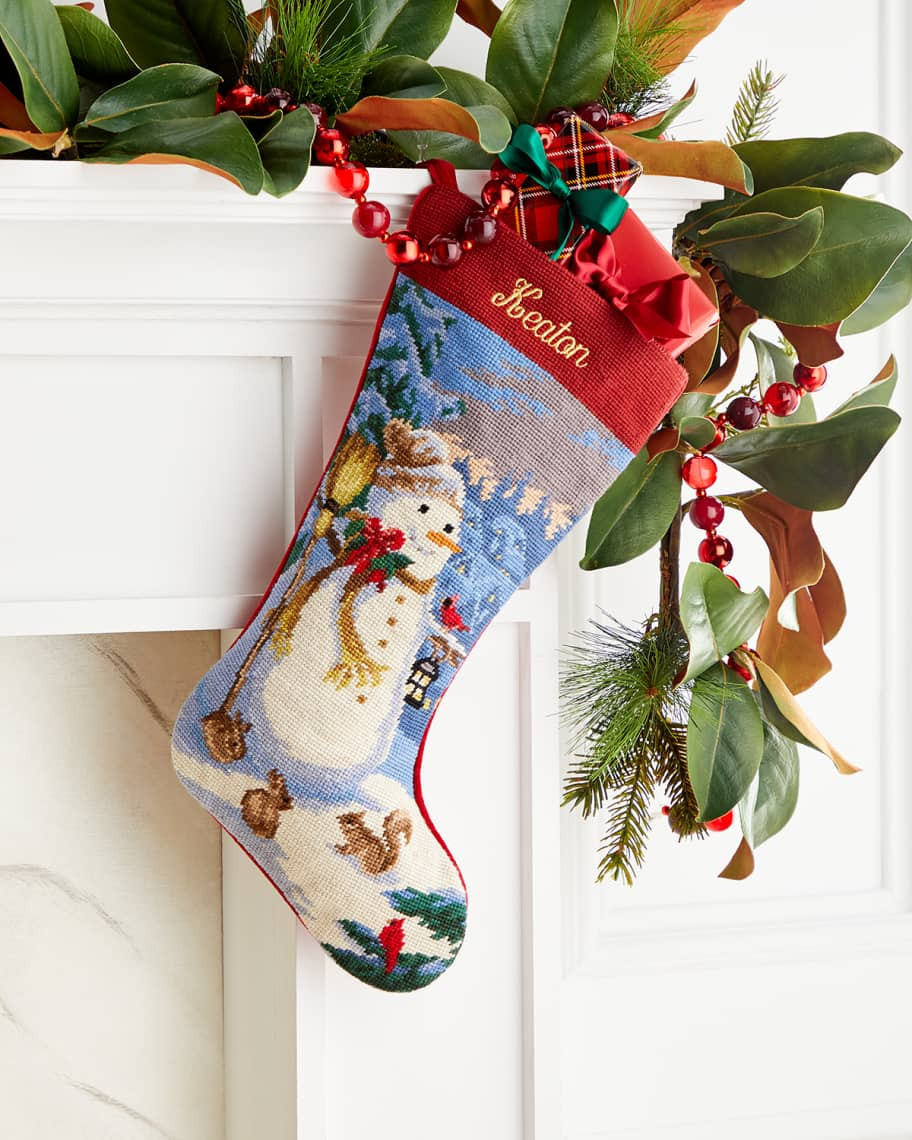 Sferra Personalized Snowman Stocking, 19" | Neiman Marcus