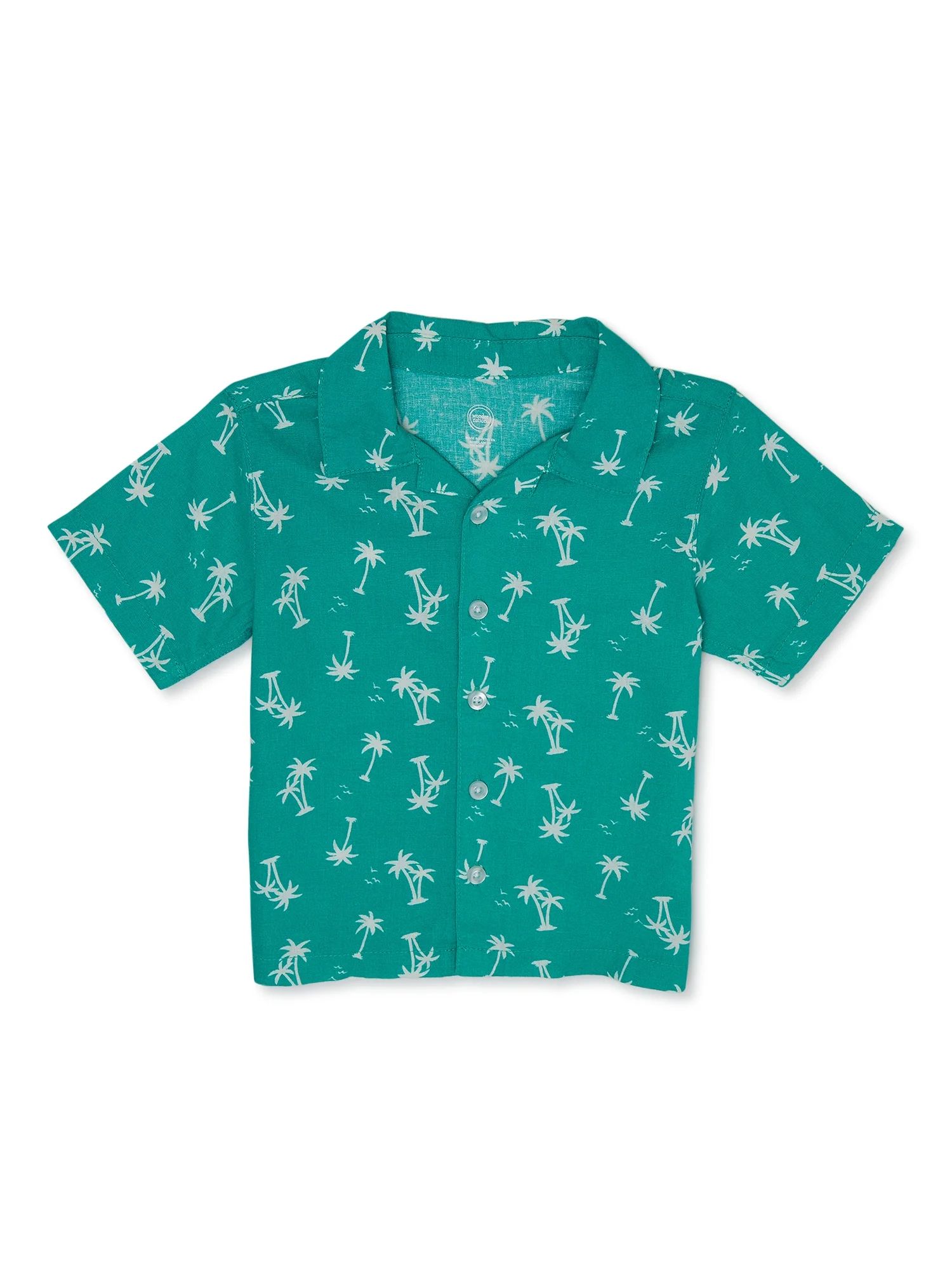 Wonder Nation Baby & Toddler Boys' Camp Shirt, Sizes 12M-5T | Walmart (US)