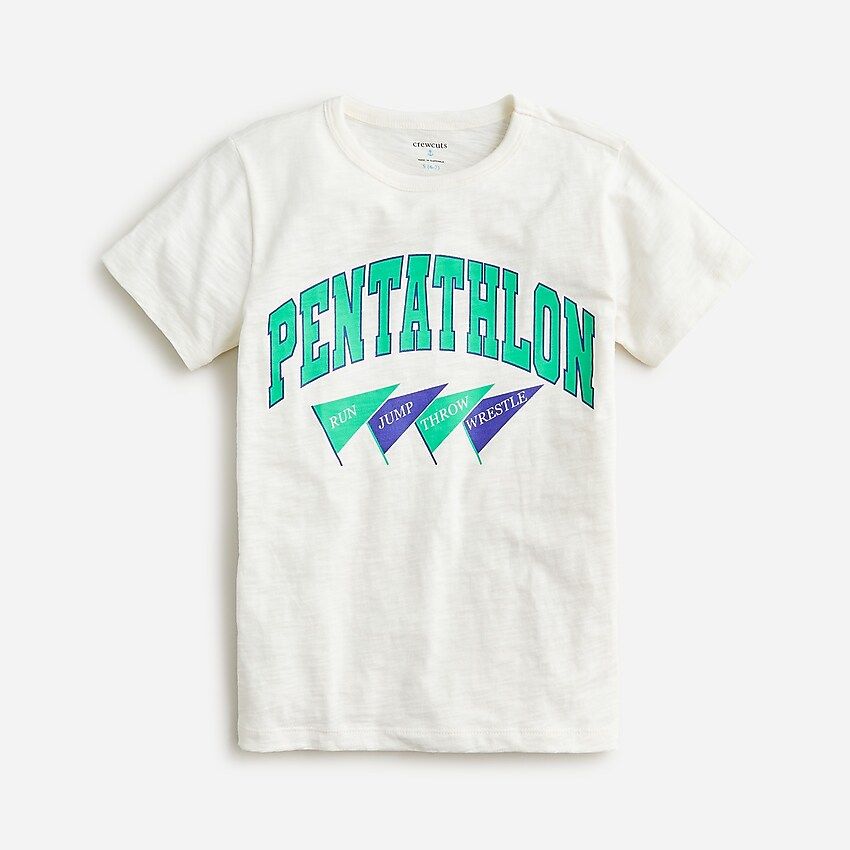 Kids' "pentathlon" graphic T-shirt | J.Crew US
