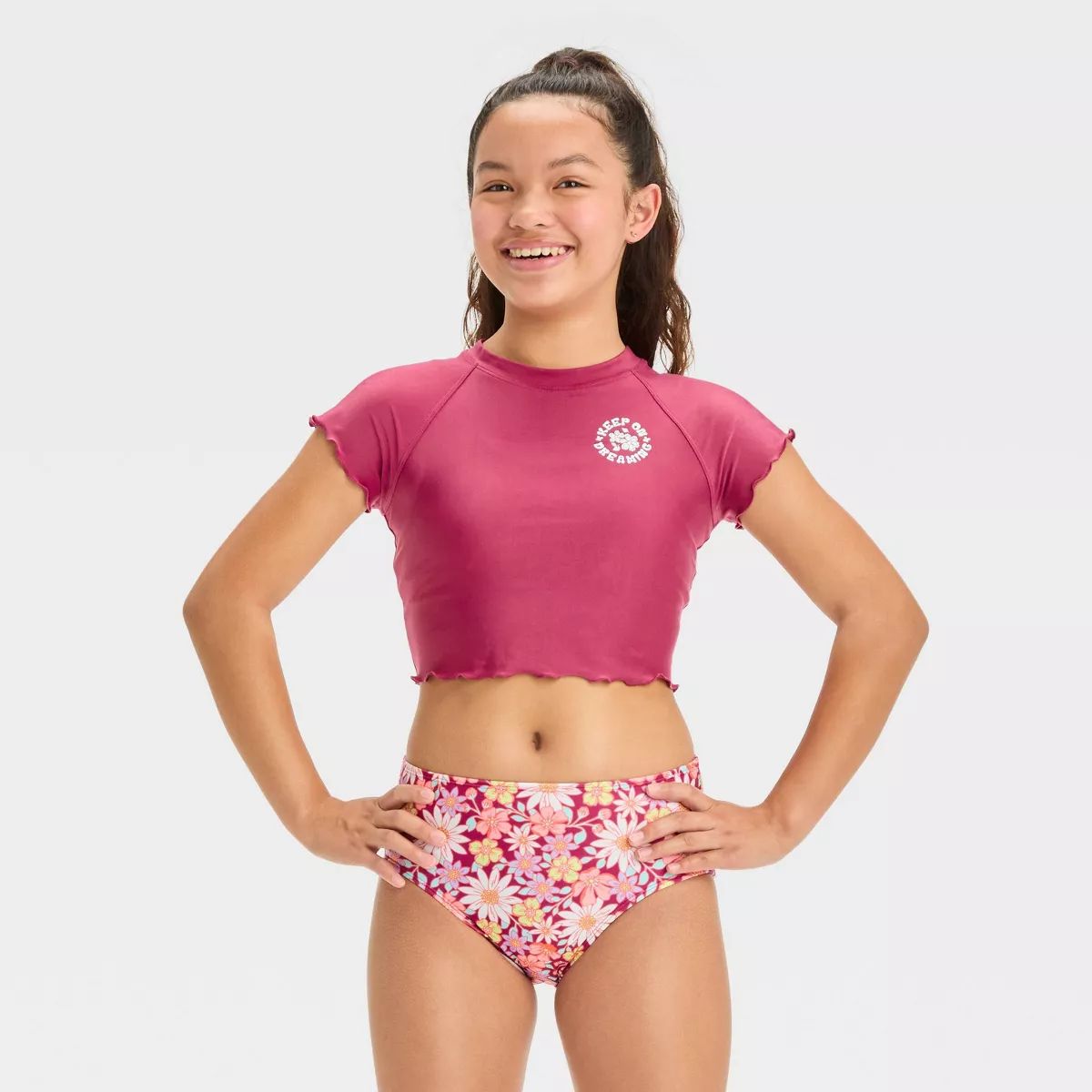 Girls' Keep on Dreaming Floral Printed Bikini Set - art class™ | Target