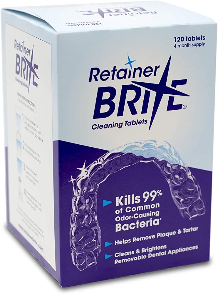 Retainer Brite Tablets for Cleaner Retainers and Dental Appliances - 120 Count | Amazon (US)