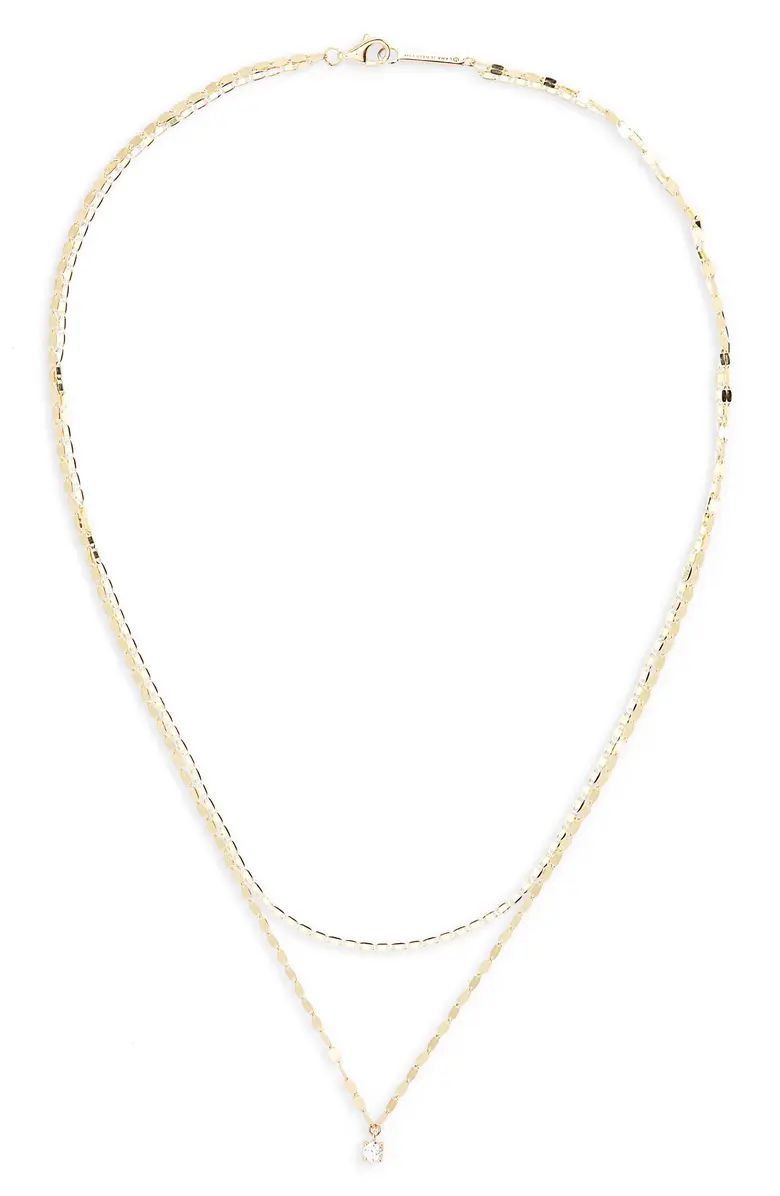 Solo Diamond Malibu Chain Layered Necklace | Nordstrom