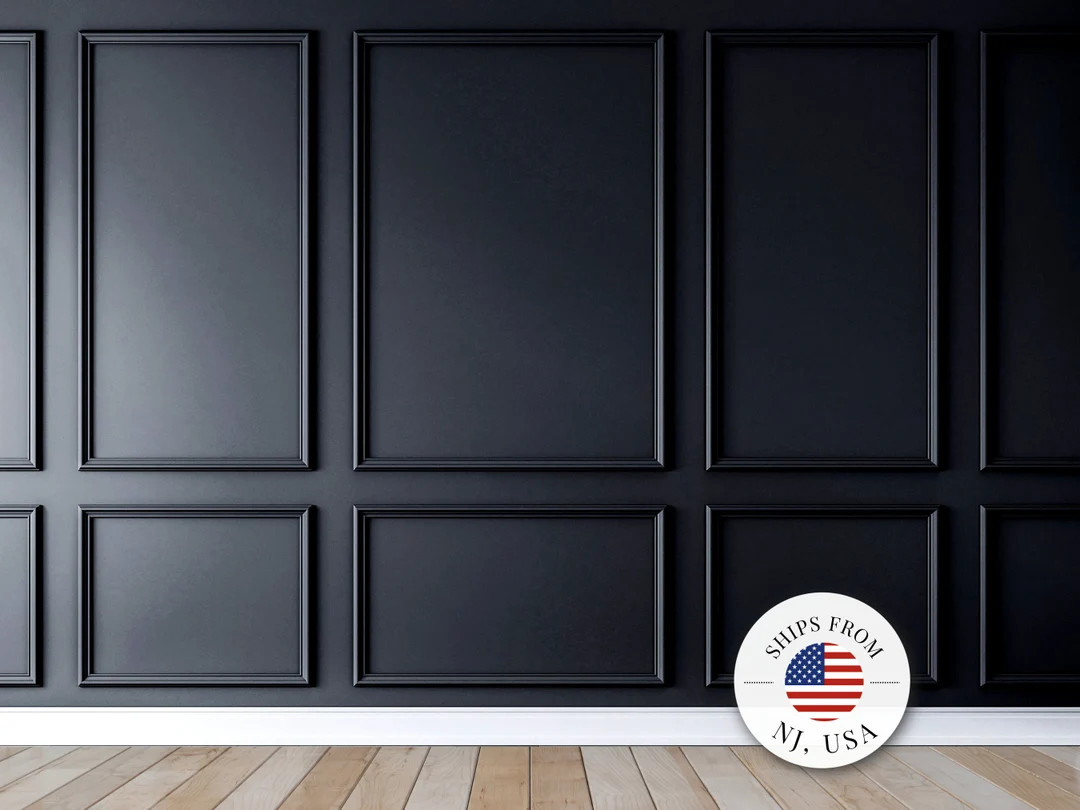 Self-adhering Wall Molding Kit Pre-cut Wall Paneling Kit Accent Wall Trim Wainscoting 3 Panel Des... | Etsy (US)