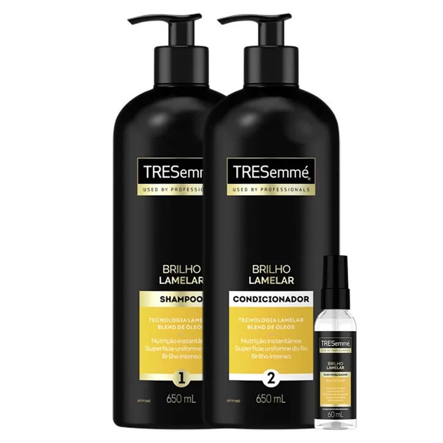 KIT SHAMPOO TRESEMMé BRILHO LAMELAR 650ML + CONDICIONADOR TRESEMMé BRILHO LAMELA... | Drogasil BR