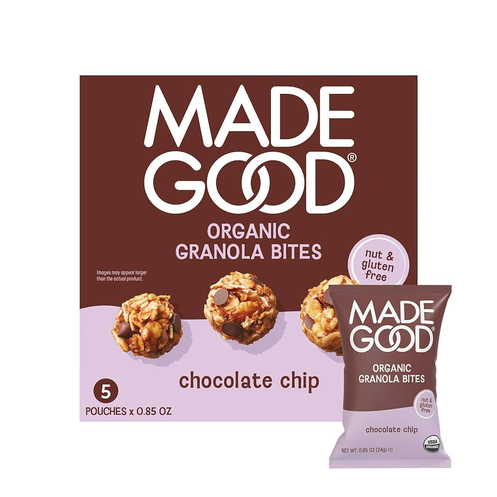MadeGood Organic Chocolate Chip Granola Minis, 5ct x 0.85oz | Amazon (US)