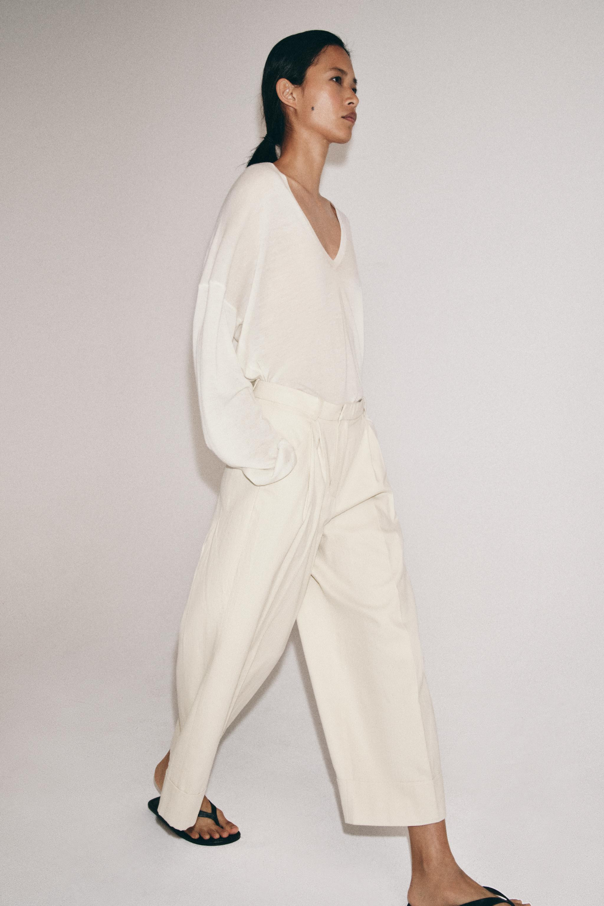 PLEATED LINEN PANTS ZW COLLECTION | Zara US
