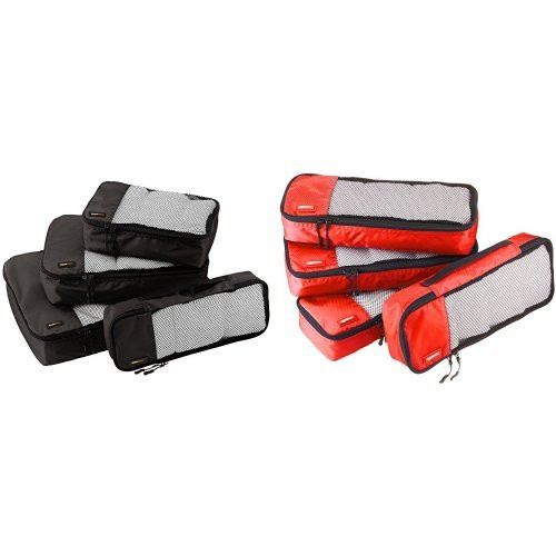 Amazon Basics 8-Piece Packing Cube Set - 1 Large, 1 Medium, 1 Small, and 5 Slim | Amazon (US)