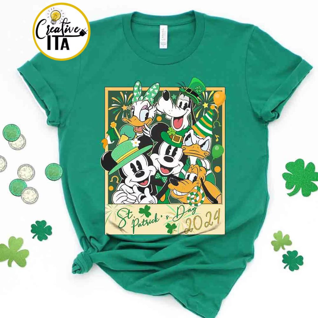 Mickey & Friends Disney St. Patrick's Day 2024 Shirt, Disney Saint Patrick Lucky Shamrock Shirt, ... | Etsy (US)